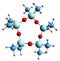 3D image of Decamethylcyclopentasiloxane skeletal formula
