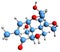 3D image of deoxynivalenol skeletal formula