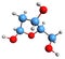 3D image of Deoxyribose skeletal formula