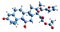 3D image of Dexamethasone acefurate skeletal formula