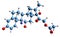 3D image of Dexamethasone acetate skeletal formula