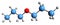 3D image of Di-n-propyl ether skeletal formula