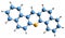 3D image of Dibenzacridine skeletal formula