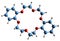 3D image of Dibenzo-18-crown-6 skeletal formula