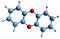 3D image of dibenzodioxin skeletal formula