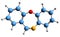 3D image of dibenzoxazepine skeletal formula