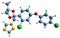 3D image of Difenoconazole skeletal formula