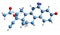 3D image of Difluoronorethisterone acetate skeletal formula