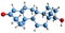 3D image of Dihydrotestosterone skeletal formula