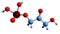 3D image of Dihydroxyacetone phosphate skeletal formula