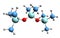 3D image of Dimethyl polysiloxane skeletal formula