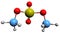 3D image of Dimethyl sulfate skeletal formula