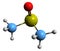 3D image of Dimethyl sulfoxide skeletal formula