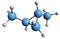 3D image of Dimethylcyclopropane skeletal formula