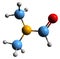 3D image of Dimethylformamide skeletal formula