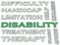 3d image Disability issues concept word cloud background