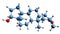 3D image of Drostanolone skeletal formula