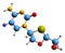 3D image of Emtricitabine skeletal formula