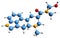 3D image of Ergometrine skeletal formula