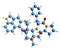 3D image of Ergostine skeletal formula