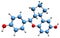 3D image of Erteberel skeletal formula