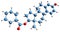 3D image of Estradiol hexahydrobenzoate skeletal formula