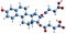 3D image of Estriol succinate skeletal formula