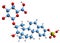 3D image of Estriol sulfate glucuronide skeletal formula