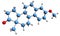 3D image of Estrone methyl ether skeletal formula