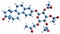 3D image of Estrone tetraacetylglucoside skeletal formula
