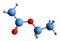 3D image of Ethyl acetate skeletal formula