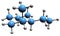 3D image of Ethyl methylcyclohexane skeletal formula