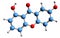 3D image of Euxanthone skeletal formula