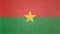 3D image of the flag of Burkina Faso.