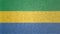 3D image of the flag of Gabon.