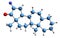 3D image of Fluasterone skeletal formula