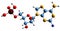 3D image of Fludarabine skeletal formula