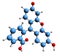 3D image of Fluorescein skeletal formula