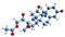 3D image of Fluprednidene acetate skeletal formula
