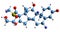 3D image of Fluticasone propionate skeletal formula