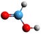 3D image of Formic acid skeletal formula