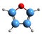 3D image of Furan skeletal formula