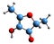 3D image of Furaneol skeletal formula