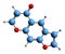 3D image of Furanochromone skeletal formula