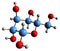 3D image of Galactose skeletal formula