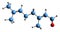 3D image of Geranial skeletal formula