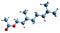 3D image of Geranyl acetate skeletal formula