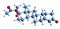 3D image of Gestonorone acetate skeletal formula