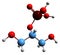 3D image of Glycerol 2-phosphate skeletal formula