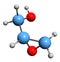 3D image of Glycidol skeletal formula
